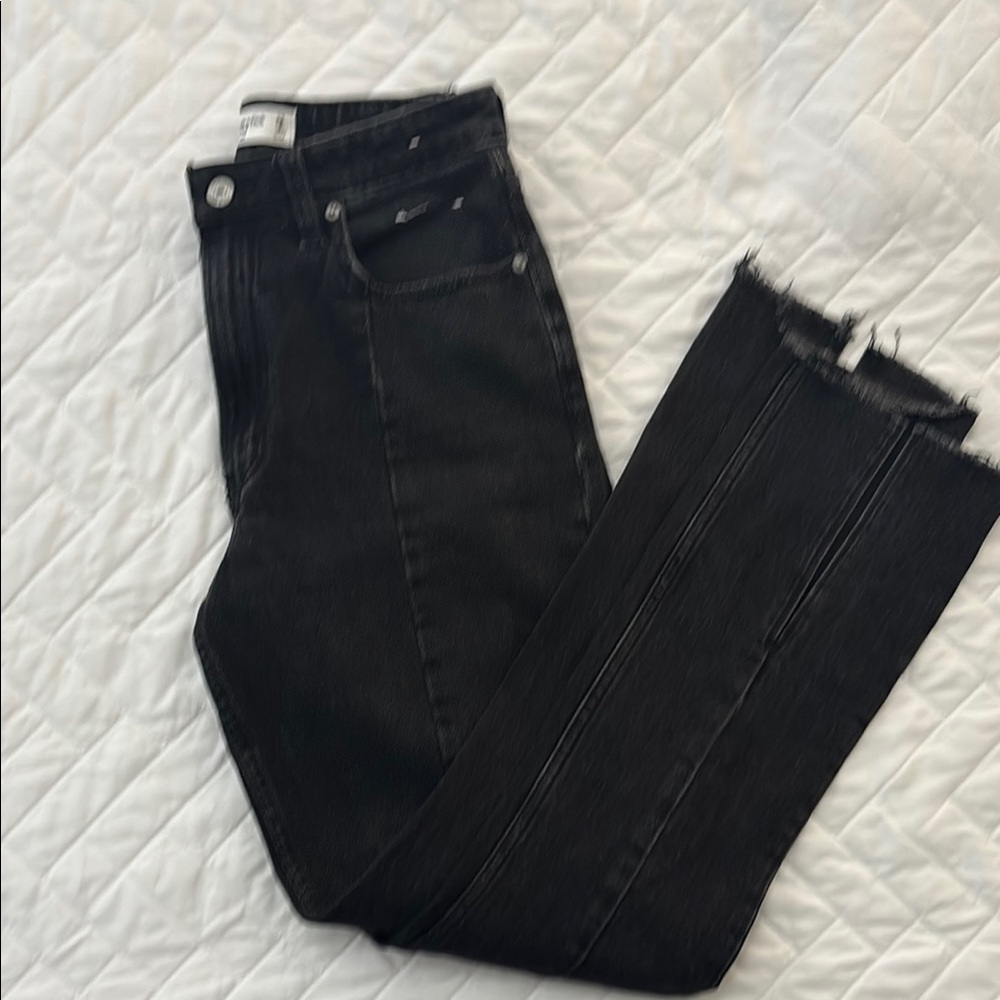 Women's Black Jeans with front slit